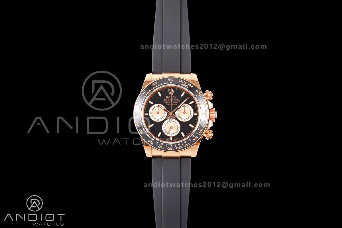 Daytona 126515 ERF Best Edition Black/RG Dial on Oysterflex Strap JH4131 (Free Sprung) 160g